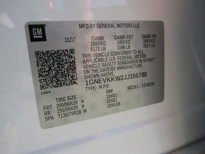 2018 Chevrolet Traverse High Country