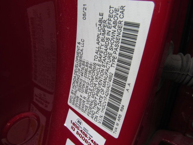 2021 Honda Accord Sedan Sport SE