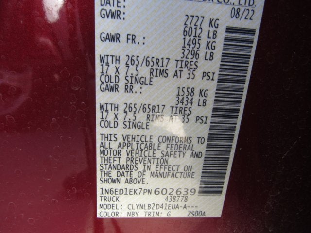 2023 Nissan Frontier SV