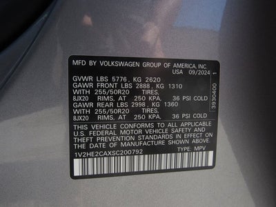 2025 Volkswagen Atlas Cross Sport 2.0T SE w/Technology