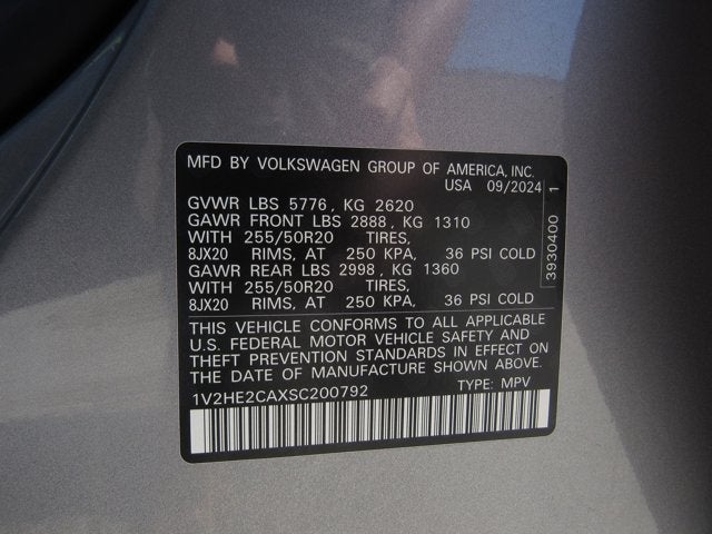 2025 Volkswagen Atlas Cross Sport 2.0T SE w/Technology