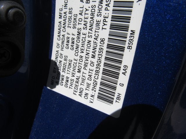 2016 Honda Civic Coupe EX-T