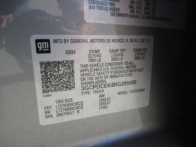 2024 Chevrolet Silverado 1500 Custom Trail Boss