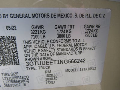 2022 GMC Sierra 1500 AT4