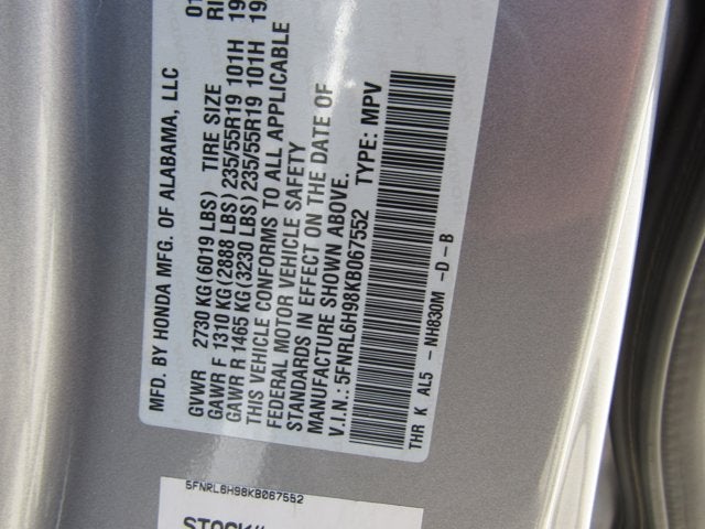 2019 Honda Odyssey Elite