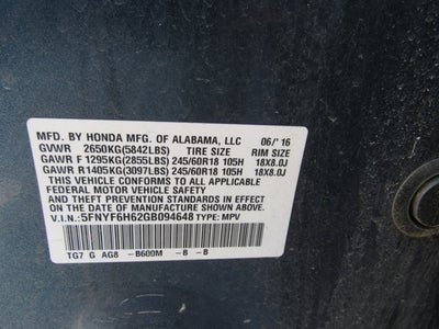 2016 Honda Pilot EX-L