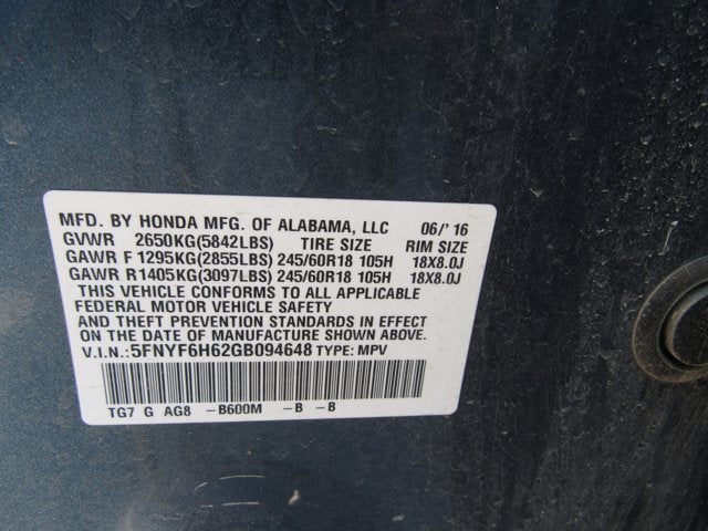 2016 Honda Pilot EX-L