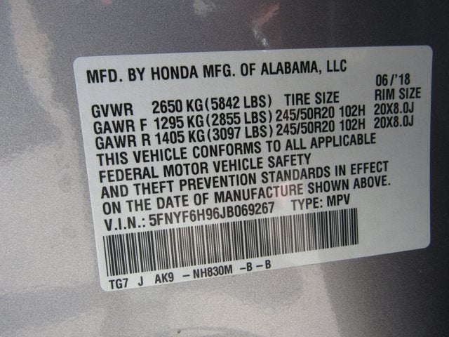 2018 Honda Pilot Touring