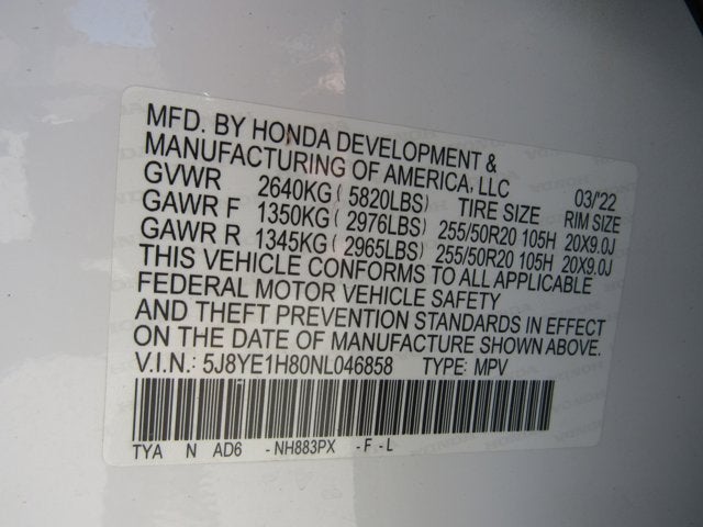 2022 Acura MDX w/Advance Package