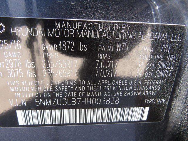 2017 Hyundai Santa Fe Sport 2.4L