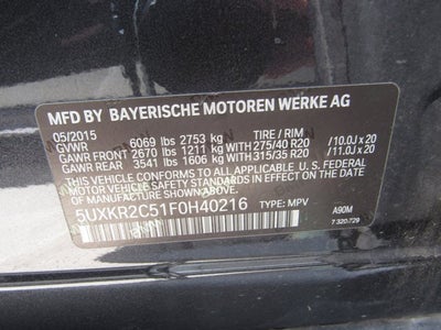 2015 BMW X5 sDrive35i