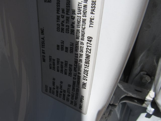 2022 Tesla Model 3 Long Range