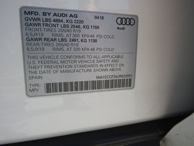 2018 Audi Q3 2.0T Premium