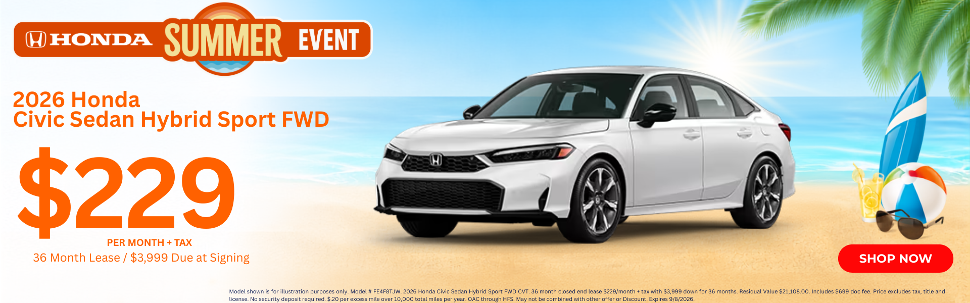 Best Honda Civic Sedan Hybrid Lease Deals and Sale Prices In