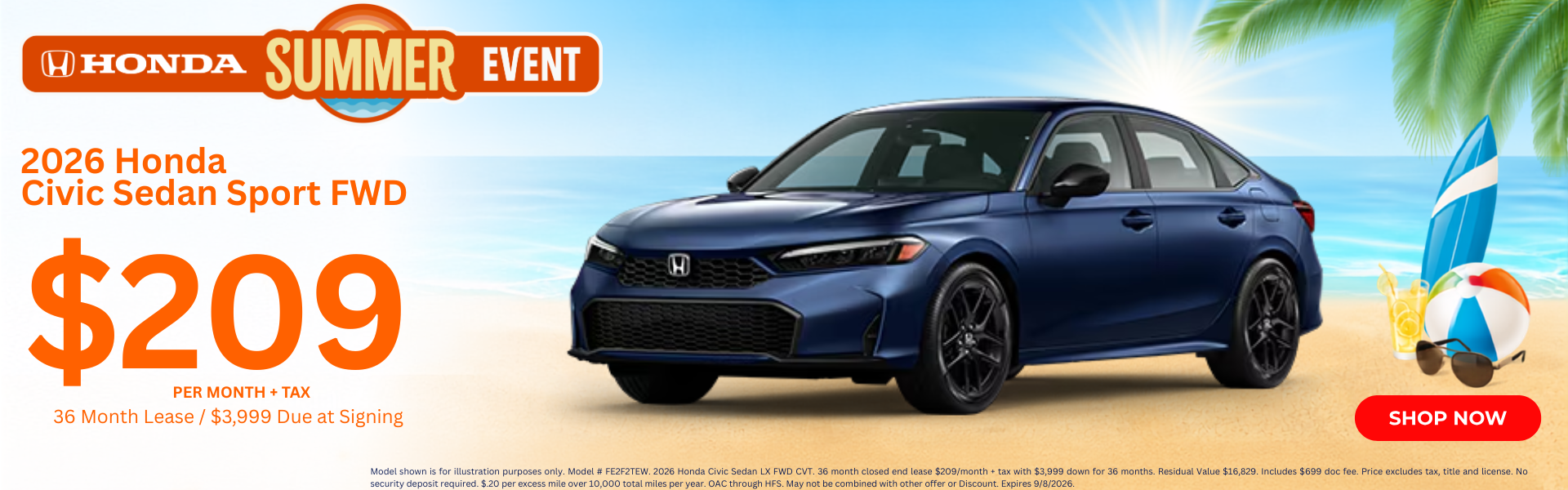 Best Honda Civic Sedan Lease Deals and Sale Prices In Phoeni