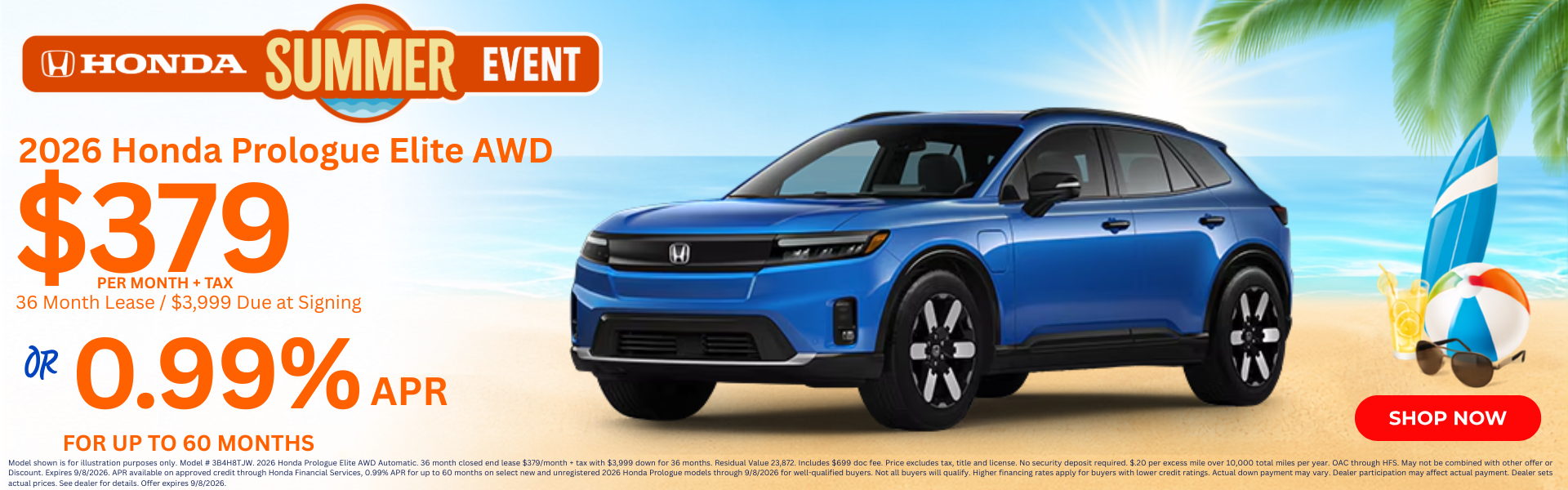 Best Honda Prologue EV Electric Lease Deals and Sale Prices 